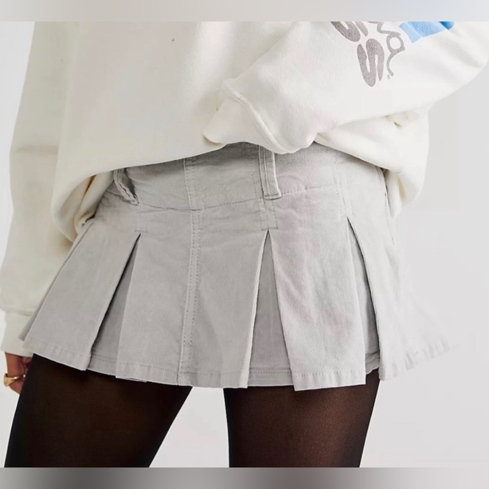 Free People Pleated Micro Mini Skort NWOT - Picture 2 of 6
